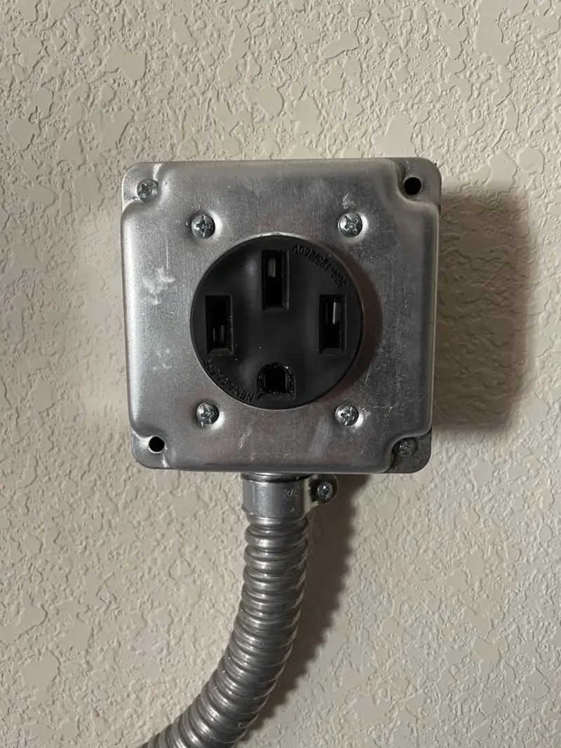 NEMA 14-50 outlet installed for Electrical Panel Upgrade in Independent Hill